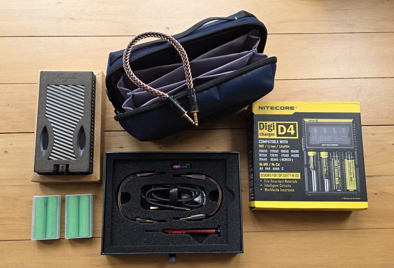 Cayin C9 TOTL Headphone Amplifier + Upgrade Cable + Spare Batteries + More Carousel 2