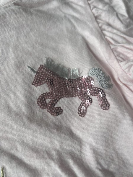 Mac + Ellie pink unicorn top - size 8 Carousel 2