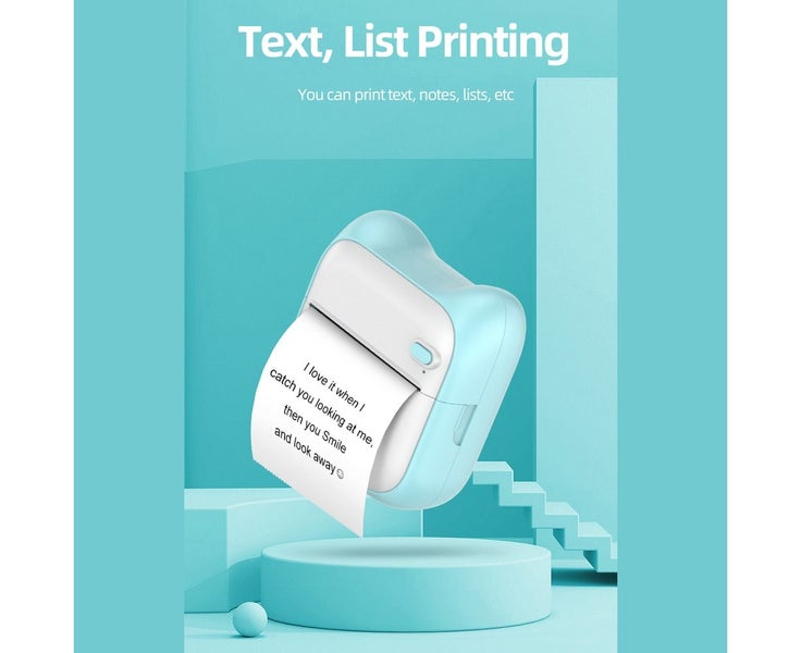 Portable Pocket-size Printer Wireless BT Thermal Printer Simple Operation Sup Carousel 2