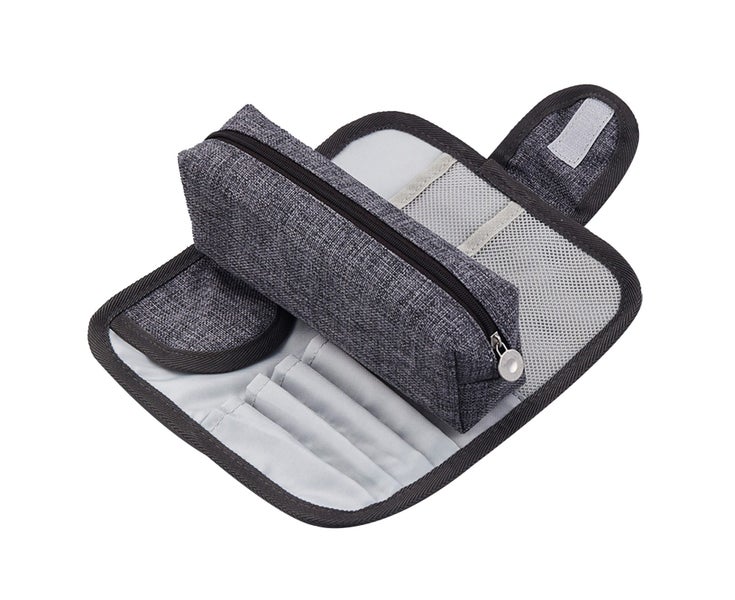 Pencil Case Sturdy 3 Compartments Canvas Office Storage Organizer for Student Carousel 1