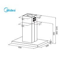 Midea 90cm T-Shape Island Rangehood Carousel 2