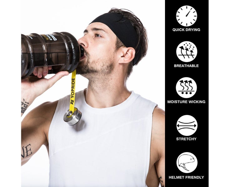 Mens Headbands 4 Packs Guys Sweatband and Sports Headband for Men Carousel 7