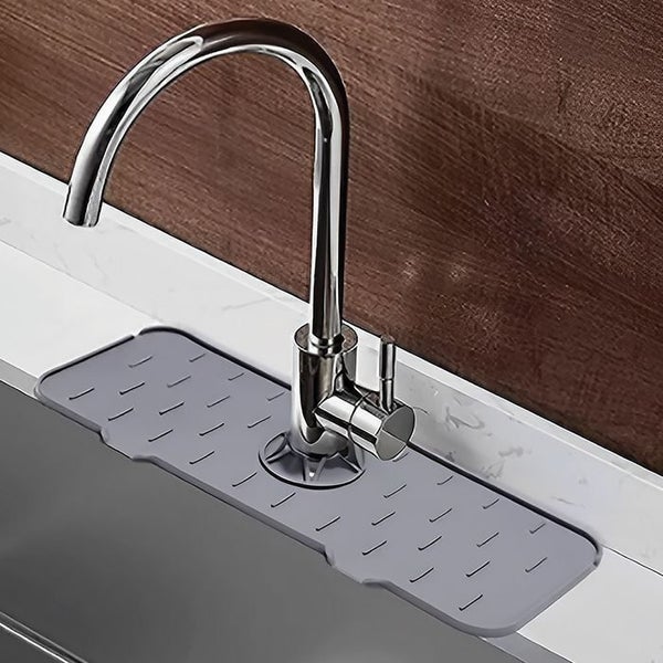 Sink Tap Faucet Drip Tray Silicone Splash Guard Kitchen Mat Catcher Carousel 1
