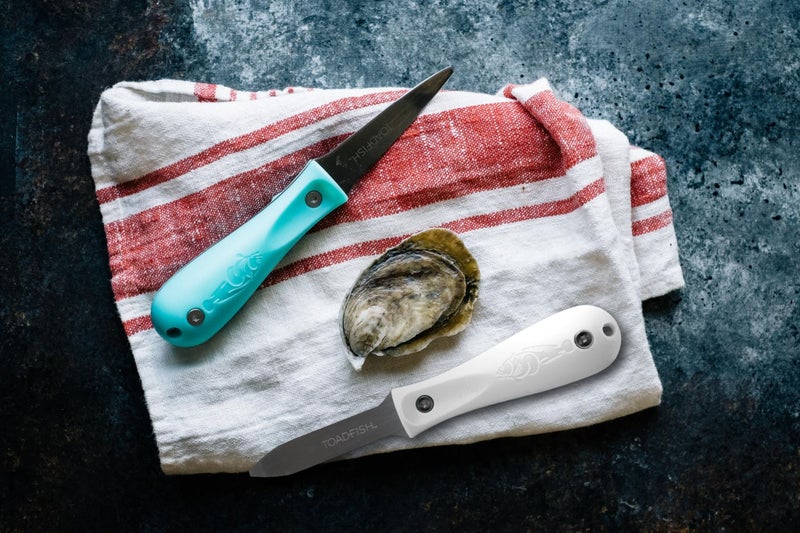 Toadfish Pro Edition Oyster Knife White Heavy Japanese Stainless Steel Carousel 2