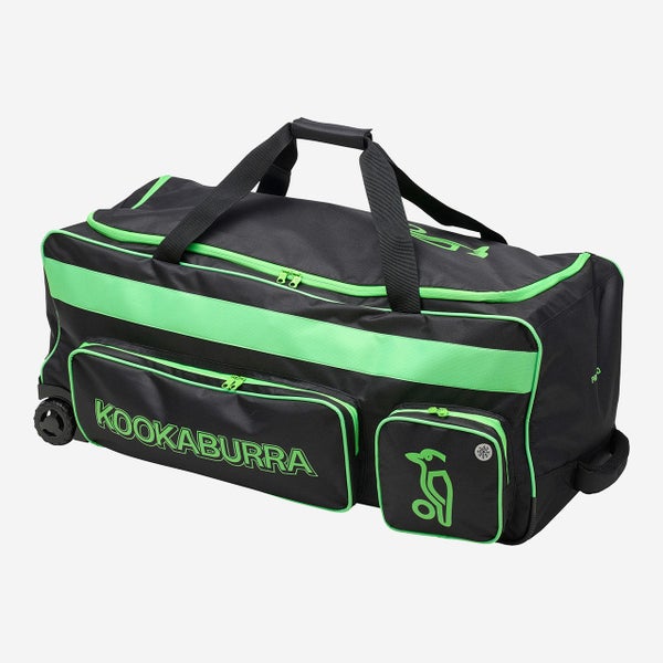 Kookaburra Pro 3.0 Wheelie Bag 2025/26 Black/Lime Carousel 1
