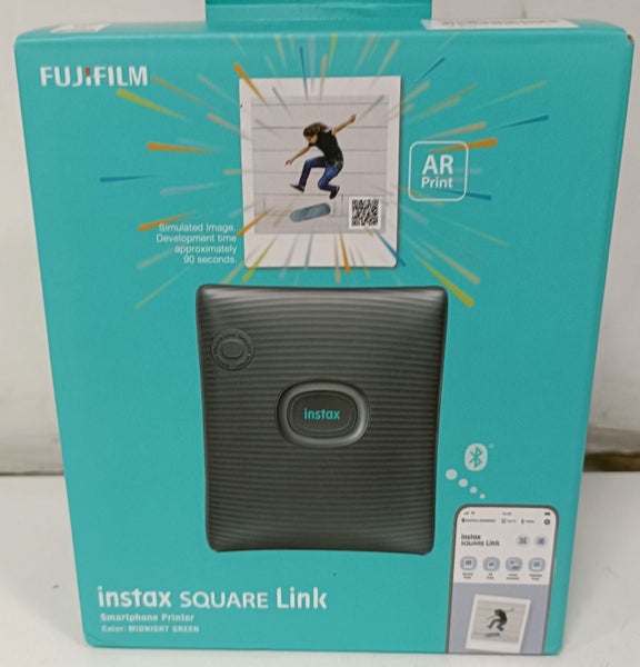 FUJIFILM INSTAX SQUARE LINK GREEN SMART PHONE PRINTER #B18190437-1 Carousel 1