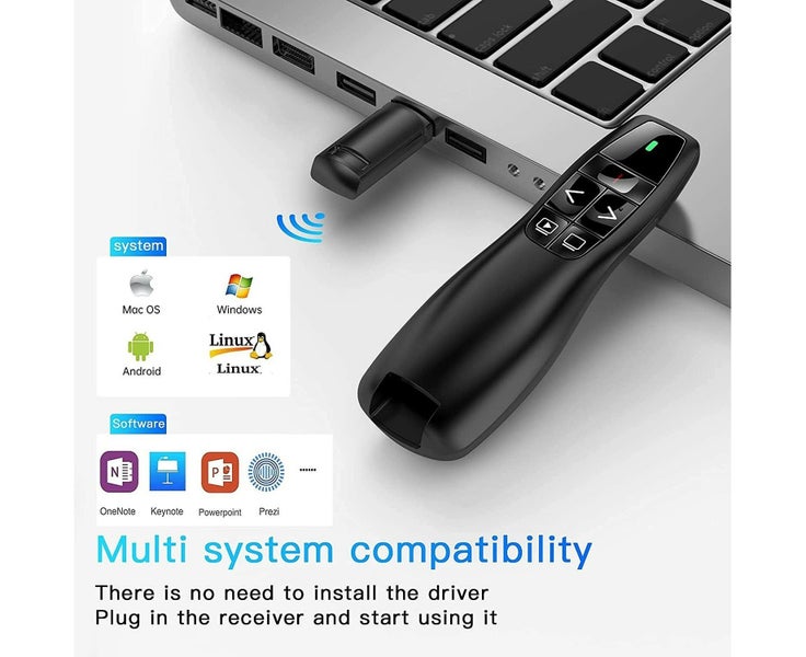 Flip Pen 2.4GHz Wireless USB Powerpoint Presentation PPT Flip Pen Pointer Carousel 2
