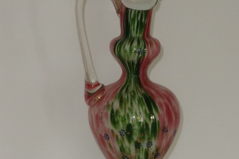***SIMPLY STUNNING HAND BLOWN TWO TONED GLASS MURANO? JUG*** Carousel 4
