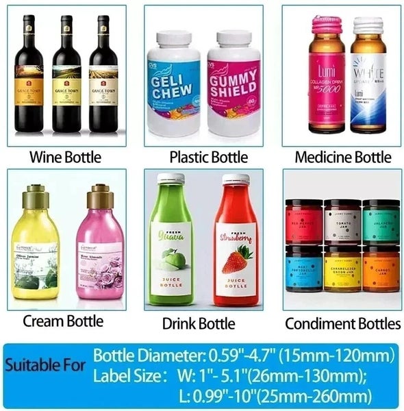 Manual Labeling Machine Ideal for Round Bottles Precise Label Application Carousel 8