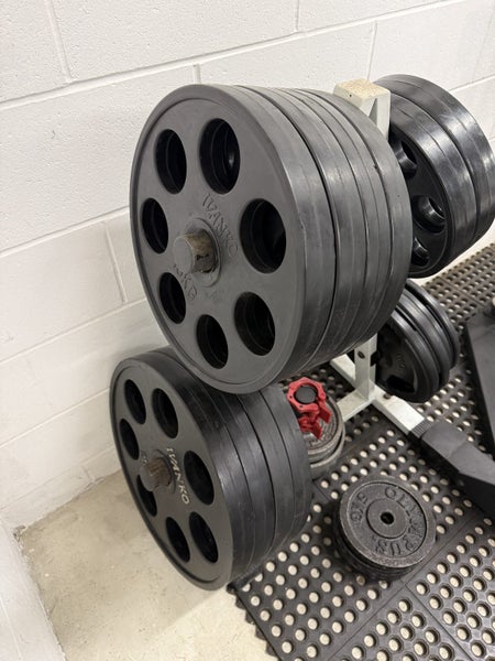 Nautilus Cage + Ivanko Olympic Plates + Bars - Good, used condition63809969138433112