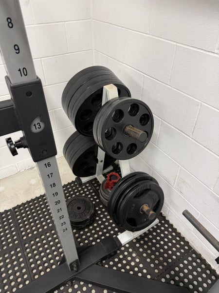 Nautilus Cage + Ivanko Olympic Plates + Bars - Good, used condition63809969138433113