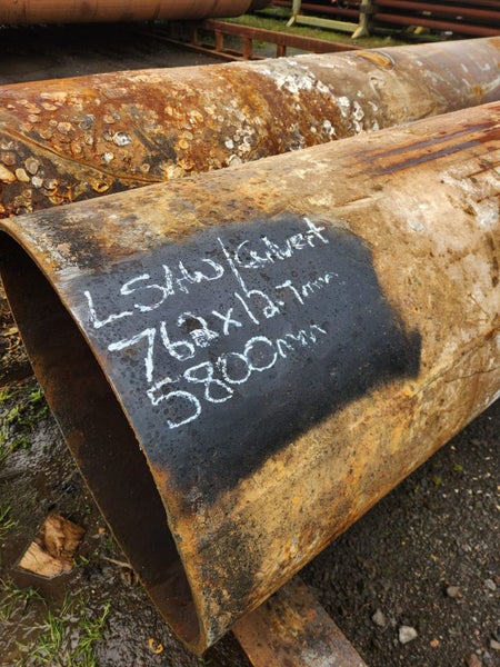 Steel Culvert Pipe, 762mm OD x 12.7mm WT x 5800mm Long Carousel 1