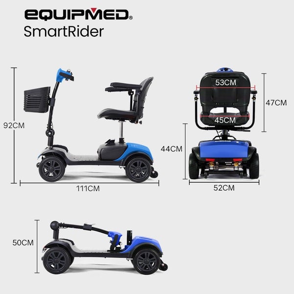 Equipmed Electric Mobility Scooter Portable Folding For Elderly Older Adult Smar Carousel 2