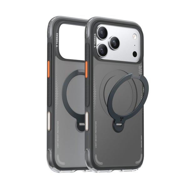 Torras iPhone 17 Pro (6.3") 2025 Ostand Spin Air Case - Black Full Camera Carousel 2
