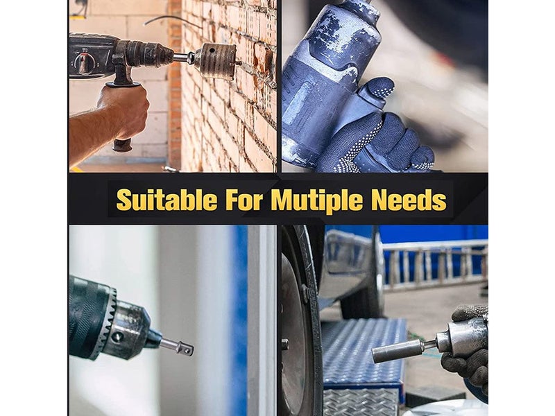 Impact Socket Adapter Set 1/4" 3/8" 1/2" Hex Shank Drill Bits Extension Set Carousel 10