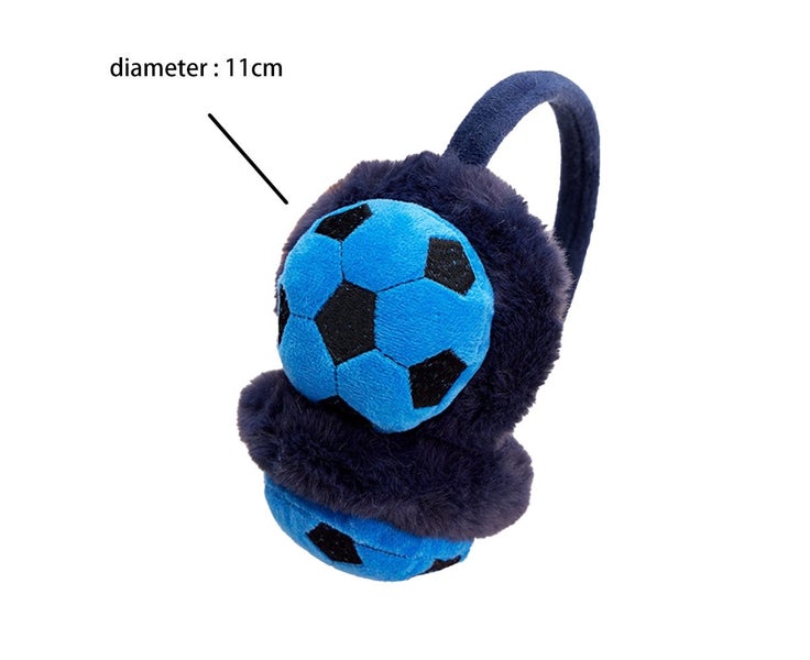 Children winter warm soft plush earmuffs Boys and girls outdoor football earm Carousel 2