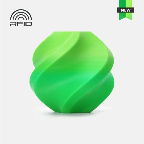 Bambu Lab PLA Basic Gradient Filament - Mint Lime 1kg - 1.75mm - Soft Bicolor Carousel 1