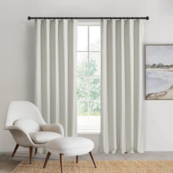 Sherwood Home Orlando Blockout Multi Header Curtain Pair Mist 140x223cm Carousel 1