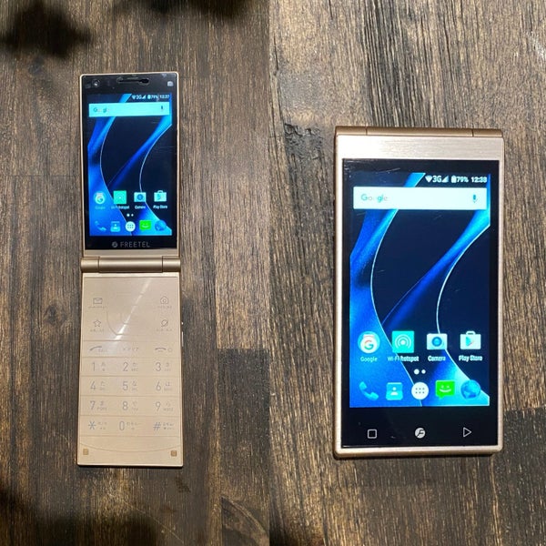 Freetel musashi dual display android smartphone flip phone japan64231714853122110