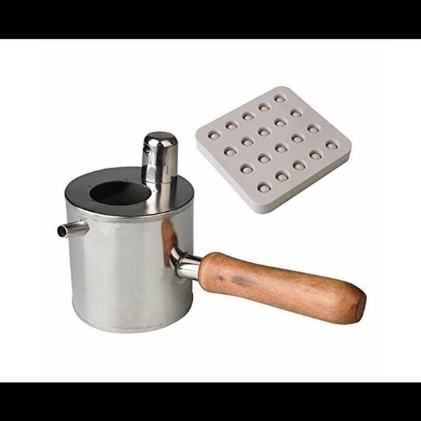 Beeswax Melter Beeswax Melting Pot with Queen Cup Mould Bees Wax Pouring Pot Carousel 1