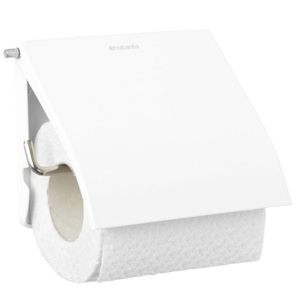 Brabantia Toilet Roll Holder Wall Mounted Bathroom Storage No Damage - White Carousel 1