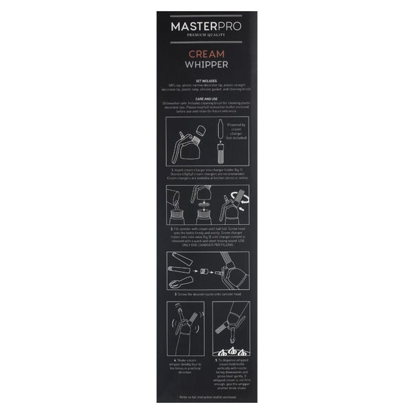 MasterPro Cream Whipper 500ml & 3 Nozzles Black Carousel 3
