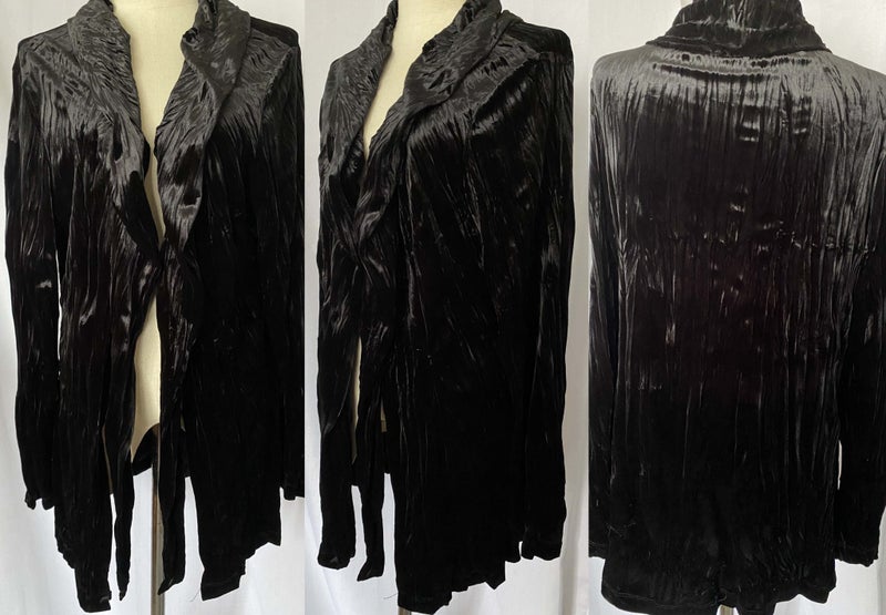 *MERRIC* STRETCH VELVET – STATEMENT DUSTER JACKET PLUS SIZE CHIC(16) Carousel 1