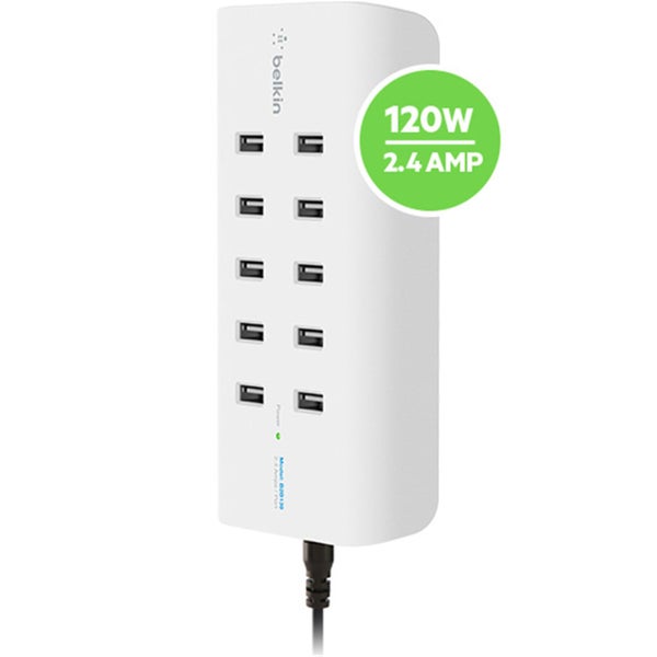 Belkin RockStar 10-Port 2.4A USB-A Charging Station - 120W w/Intelligent Carousel 2