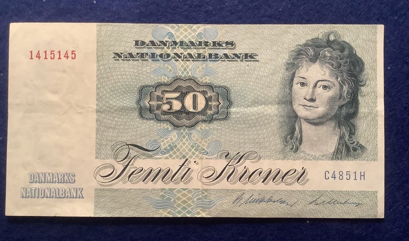 Denmark Fifty Kroner banknote - late 80s Carousel 1