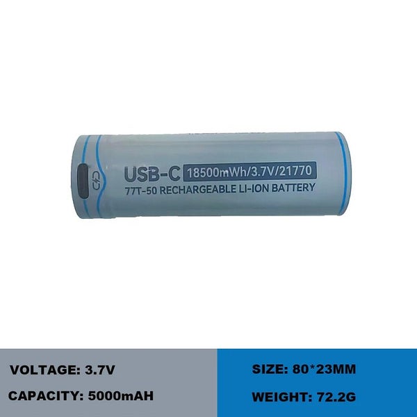 Beston 21770 USB-C Rechargeable Battery 3.7V 5000mAh Lithium Battery Carousel 2