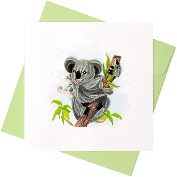 Boyle Quilled Greeting Card Koala Handmade 15X15cm Carousel 1