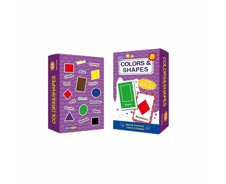 54 PCS Colors And Shapes Flash Cards Preschool Kindergarten Educational Early Carousel 1