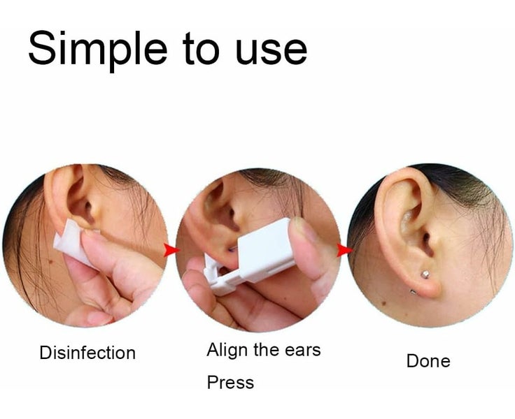 4PCS painless professional self piercing ear gun kit, disposable safe sterile Carousel 2