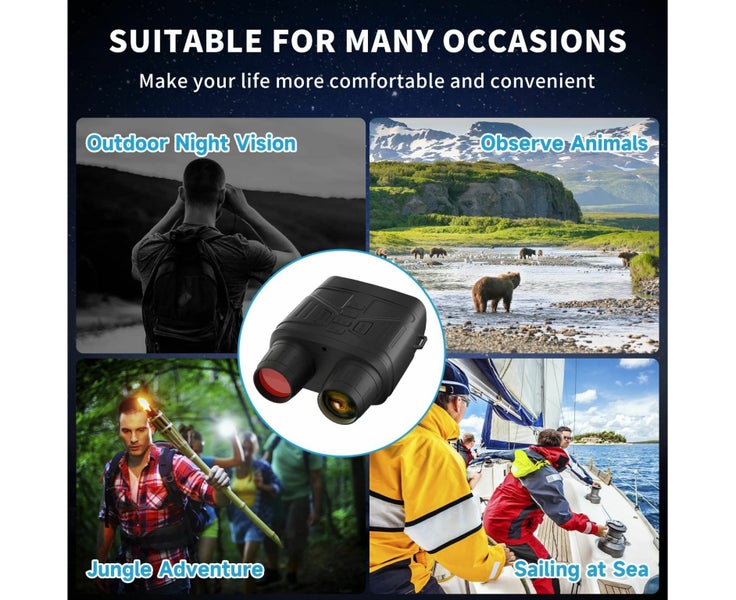 4K Night Vision Binoculars for Large Screen Binoculars can Save Photo and Vid Carousel 7