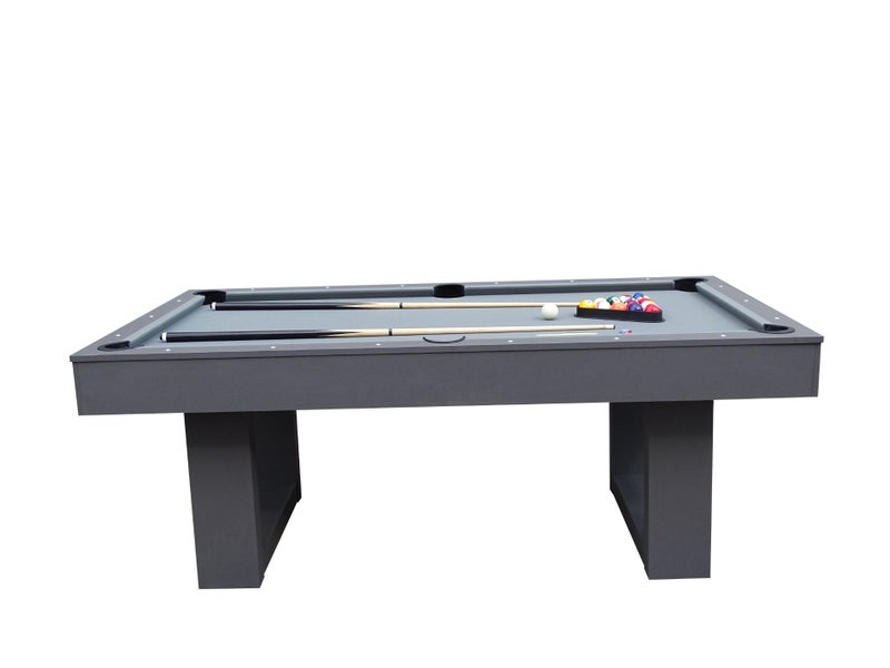 Assembled 7Ft Multi Function 3 in 1 Pool Table, Hockey, Table Tennis Table Gray63853486787586113