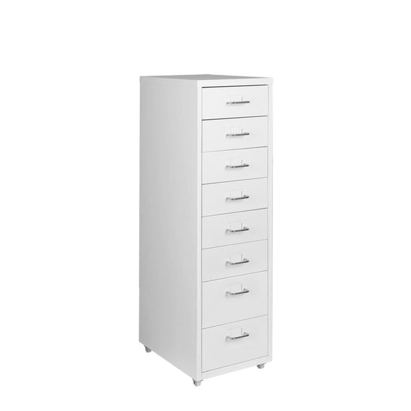 Office Cabinet 8 Drawer Drawers Storage Cabinets Steel Rack Home White Carousel 1