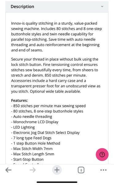 Brother Sewing Machine A80 Innov-is Carousel 2