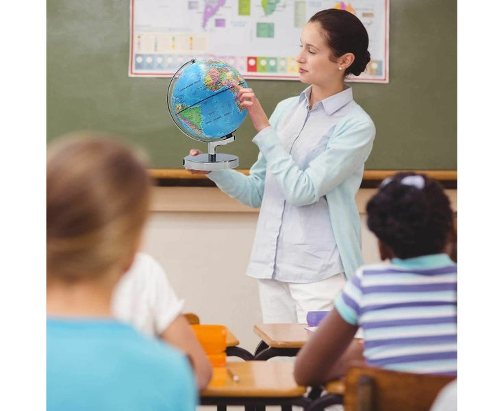 23cm Illuminated World Globe , Educational Globe with Stand for Kids Carousel 2