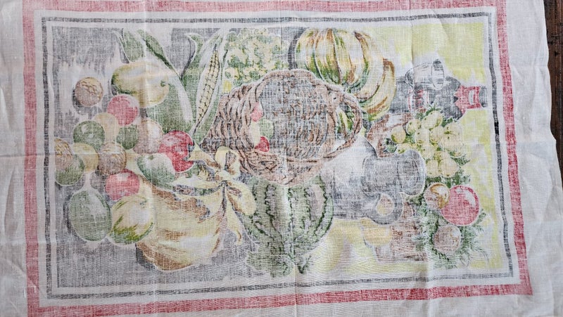 ~" Retro Fast Colours All Pure Linen Vintage Tea Towel "~ Carousel 8