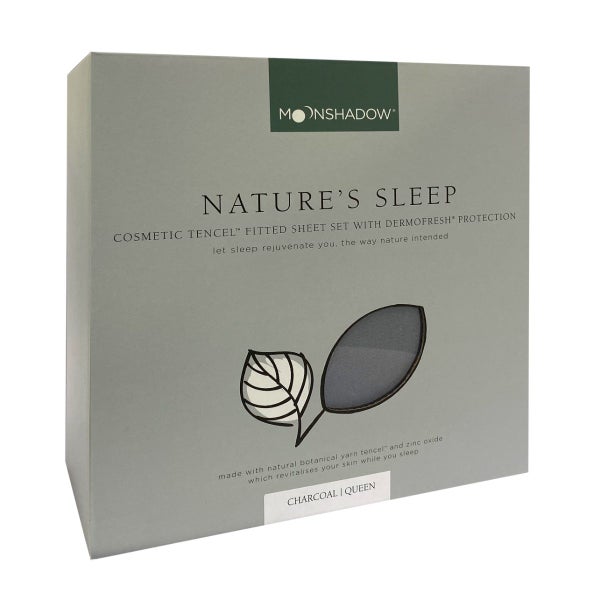 Moonshadow Nature's Sleep Cosmetic TENCEL Fitted Sheet Set Charcoal Carousel 4