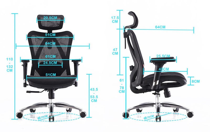Sihoo M57 Ergonomic Office Chair (Black) Carousel 20