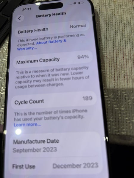 Apple iphone 15Pro63831342366210111