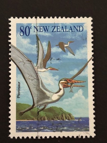 1993 New Zealand Dinosaurs 80 Cent Stamp $.50 Reserve Carousel 1