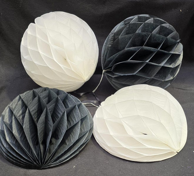 Decorations 4x Honeycomb Paper Balls (Box F) Carousel 1