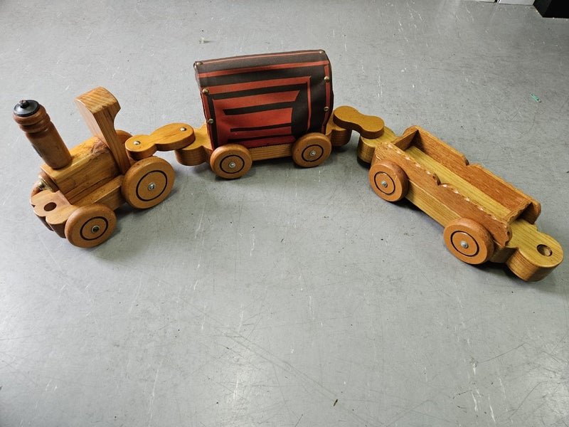 Toy wooden train large Carousel 1