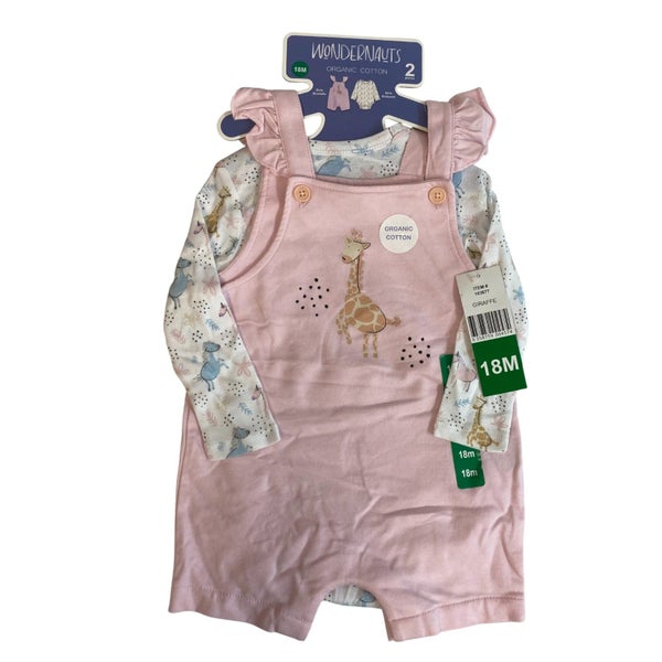 Wondernauts Girls Organic Cotton 2 Piece Clothing Set - Size 18M Carousel 1