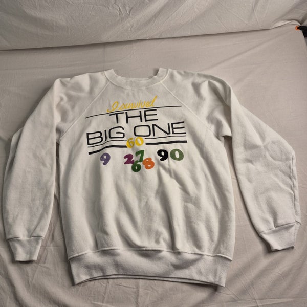 White Retired Joke Jersey Crewneck Pull Over Mens Medium Vintage Retro Humor Carousel 1