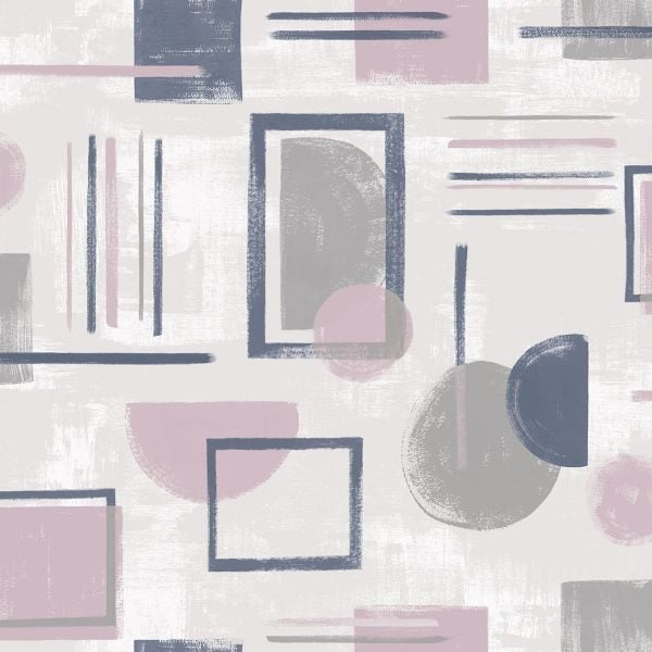 Wallpaper. Nordic Geo - Pink. #91332 Lot A. 3 roll bundle. PTW. Carousel 1