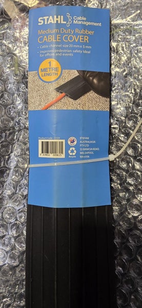 Stahl 65mm x 1m Medium Duty Rubber Cord Cover- New (14-O) Carousel 1
