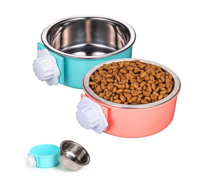 Hanging Pet Bowl Cage Food Water Dish Carousel 2